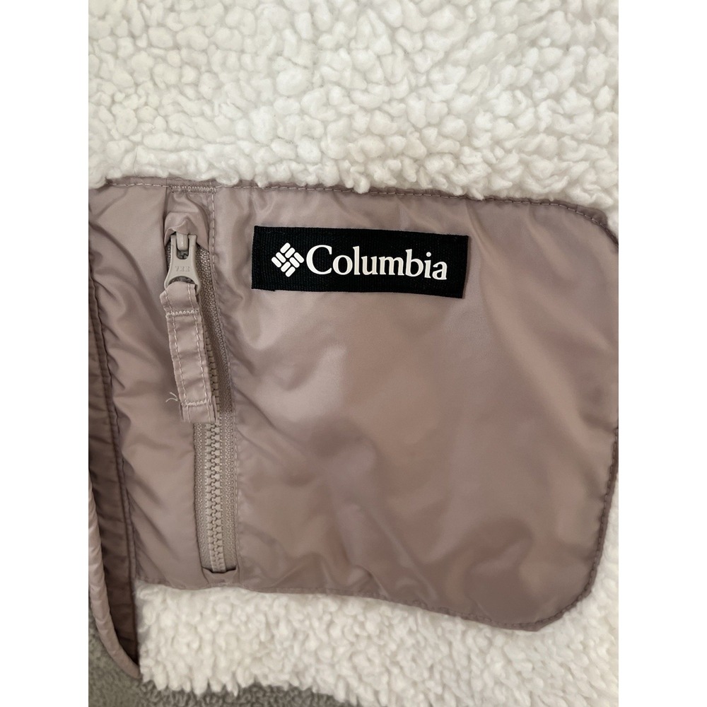 Columbia Womens Half-Zip Pullover Fleece Size Large Dove Sea Salt Outdoors - Picture 7 of 16